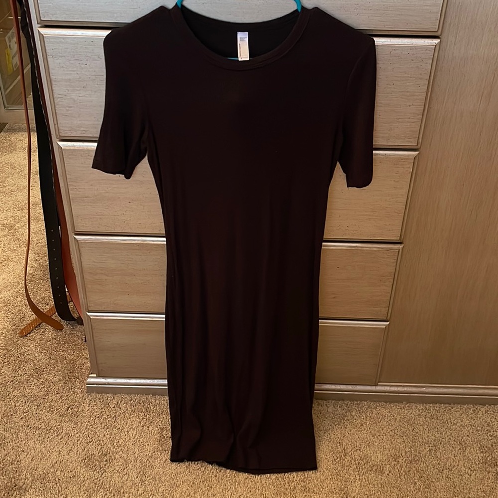 American Apparel black ribbed dress